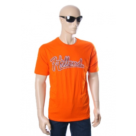 Heren baseball t-shirt oranje